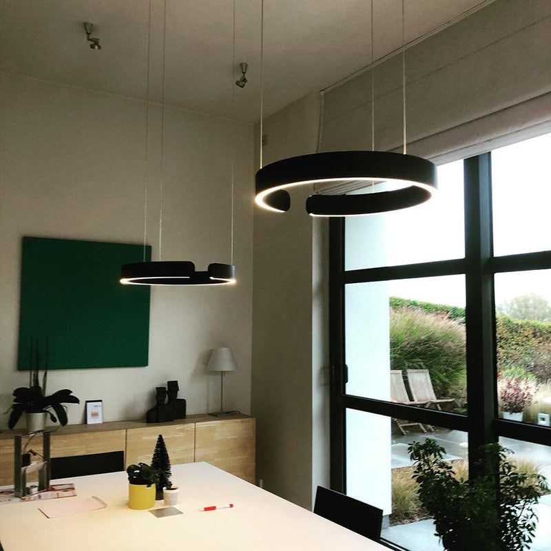 LED Deckenleuchte | Runde Deckenlampe Schwarz 40/60/80 cm Metall 4