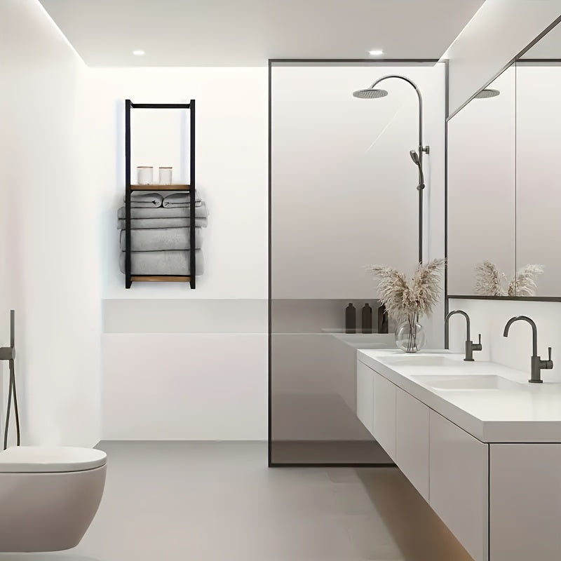 Wasserdichtes Handtuchregal | Wandmontiertes Bad Regal 2