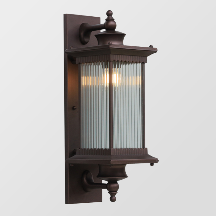 Retro Wandleuchte Außen Schwarz – Rechteckige Vintage-Wandlampe aus Glas und Aluminium, E27 Fassung, Robuste Konstruktion-6