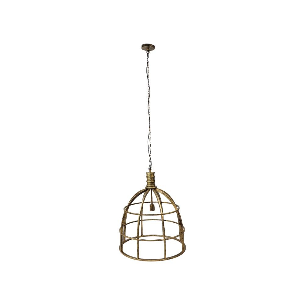 Goldene Pendelleuchte aus Eisen – E27-Fassung, Industrielles Design für Esszimmer & Küche