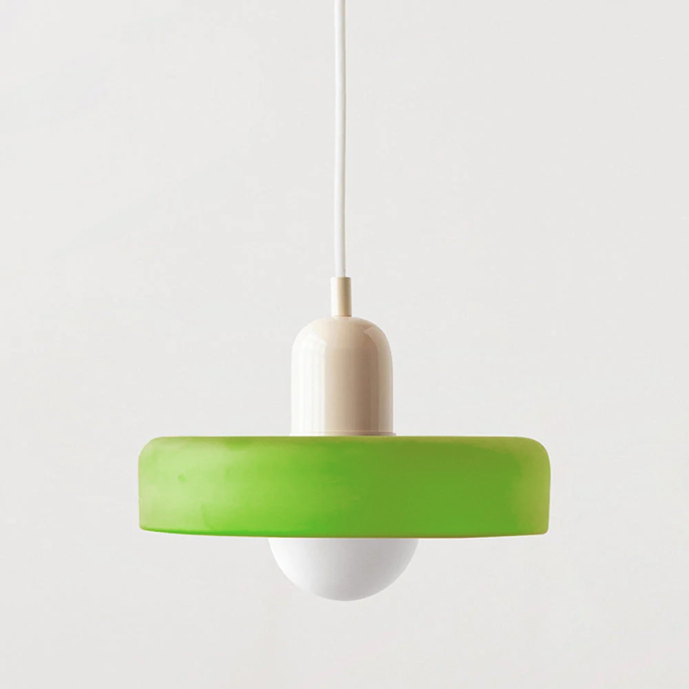 Variant image for Bauhaus Pendelleuchte aus Farbglas – Moderne Hängelampe für Esszimmer | D25/D35 cm, Verstellbare Höhe, Kunstvolles Design-21