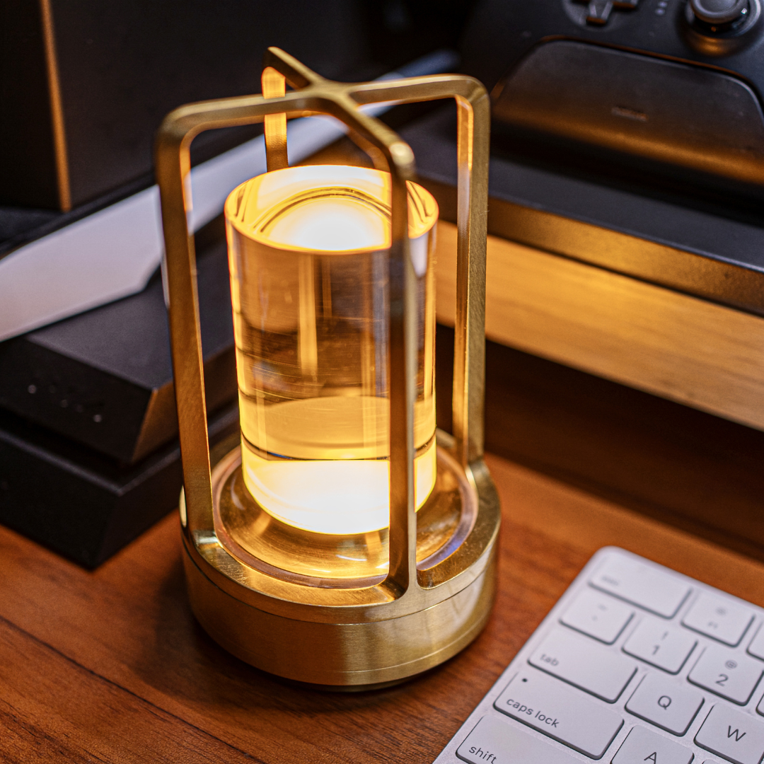 Klara Kristall-Tischlampe mit Touch-Panel und USB-Anschluss – Wiederaufladbare Nachttischlampe für Innen und Außen, 3-Farben-Dimmbar-2