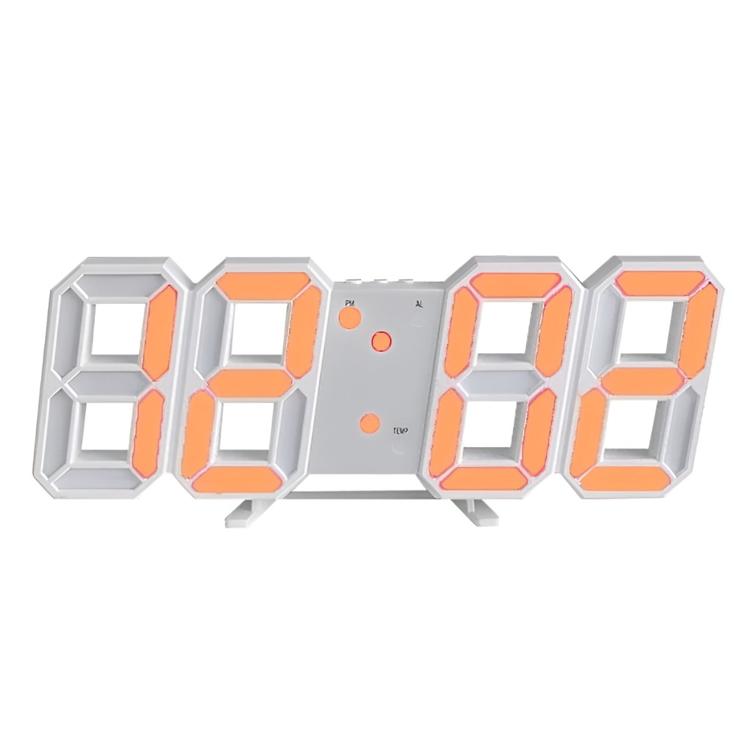 Variant image for Moderne 3D-LED Wanduhr Schwarz | Digitale Küchenuhr Hingucker-7