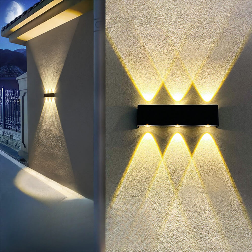 Variant image for Solar Außenwandleuchte mit 300 Lumen – Umweltfreundliche Schwarz Aluminium Up Down Leuchte für Gartenbeleuchtung-1