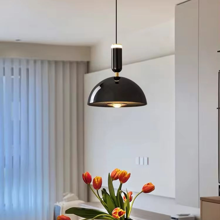 Variant image for Nordic Macaron Pendelleuchte für Esszimmer | Moderne Hängelampe mit Warmem Licht, Aluminium und Acryl, 10W LED, Ø 20.3cm-1