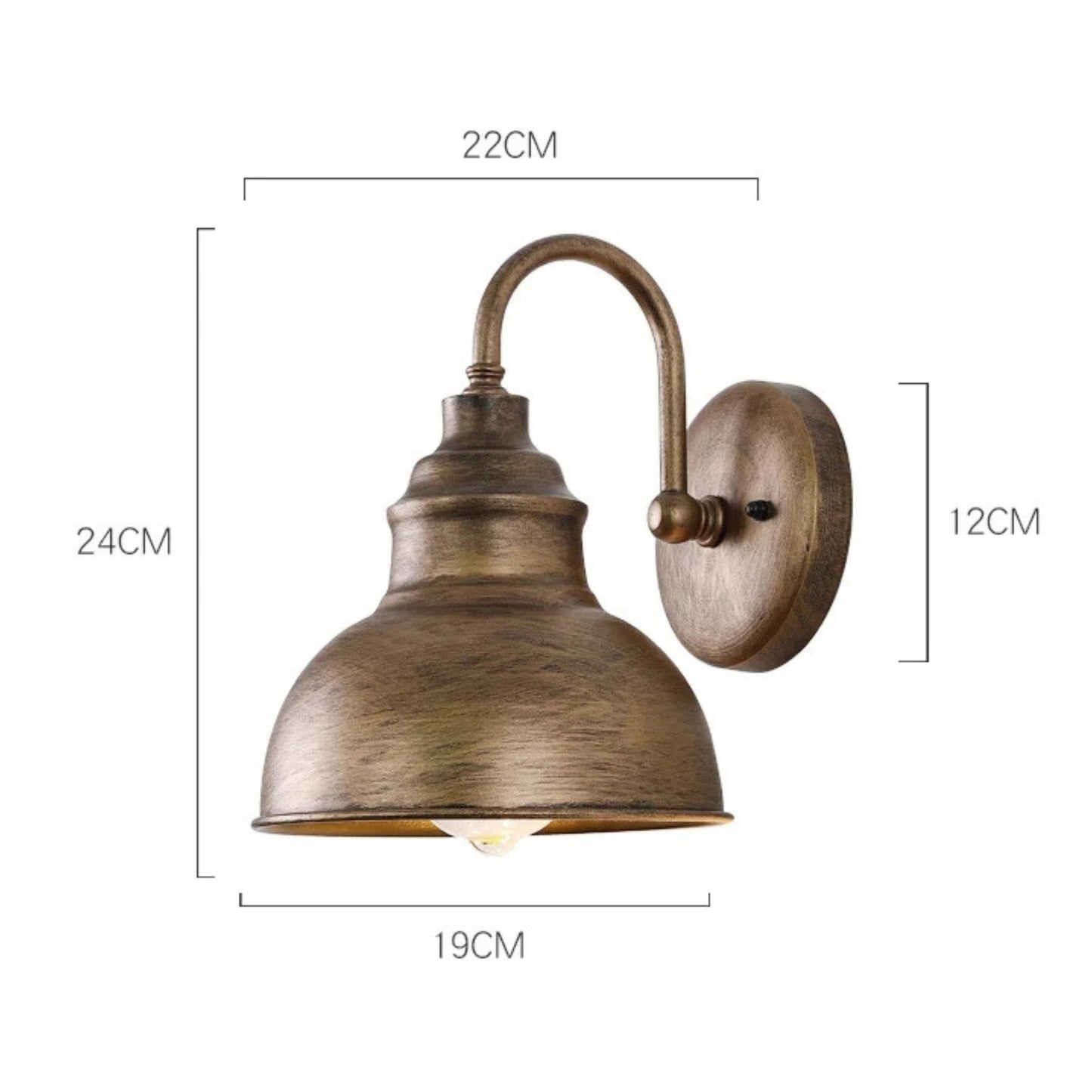 RetroRustic | Rustikale industrielle Wandleuchte