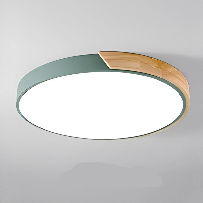 Variant image for Nordic Wooden Macaroon Deckenleuchte | Stilvolle LED-Deckenlampe für Schlafzimmer und Wohnzimmer, Ø 23-30 cm, Metall und Holz-13