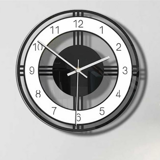 Grande orologio da parete nero | Decorazione murale moderna