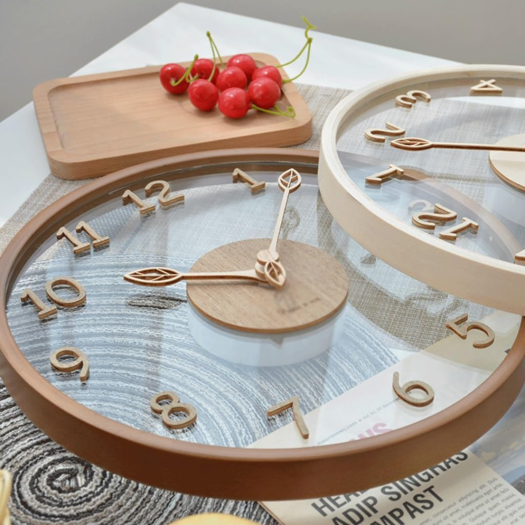 Holzwanduhr Modern | Stilvolle Wanduhr für Küche und Wohnzimmer 3