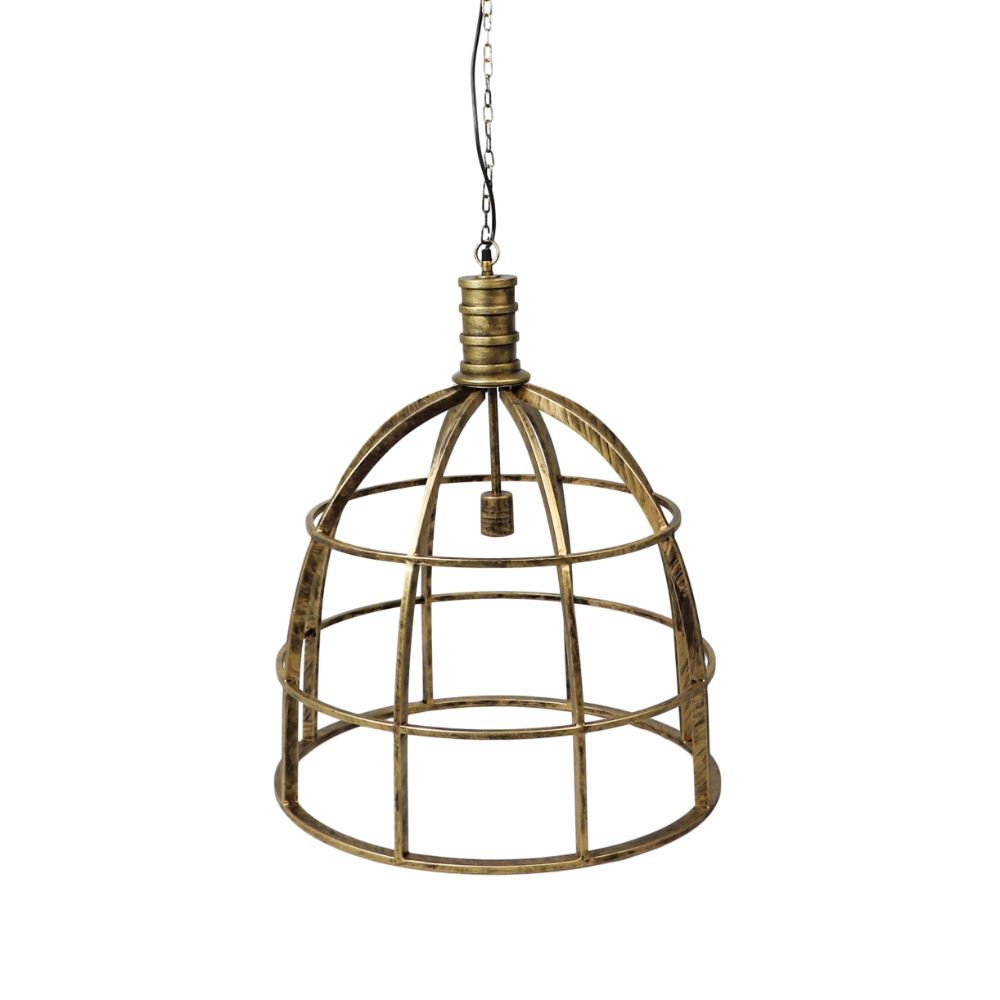Goldene Pendelleuchte aus Eisen – E27-Fassung, Industrielles Design für Esszimmer & Küche