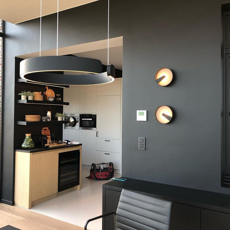 LED Deckenleuchte | Runde Deckenlampe Schwarz 40/60/80 cm Metall 3