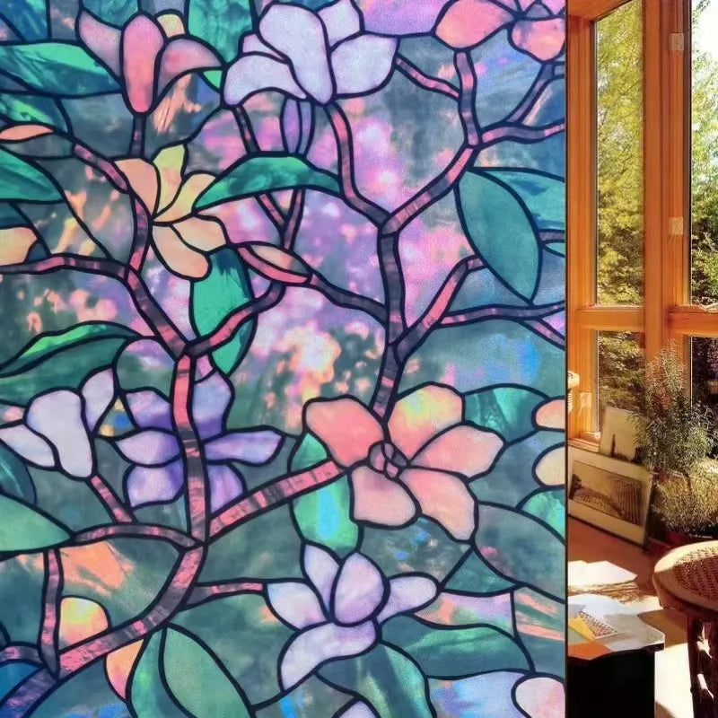 3D Blumen Fensterfolie | Sichtschutzfolie mit UV-Schutz 5