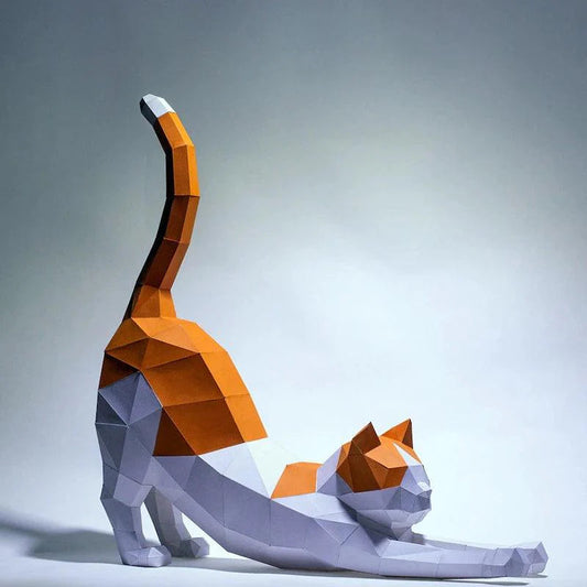 3D Katzen-Papercraft | DIY Dekoration für Kreative 0