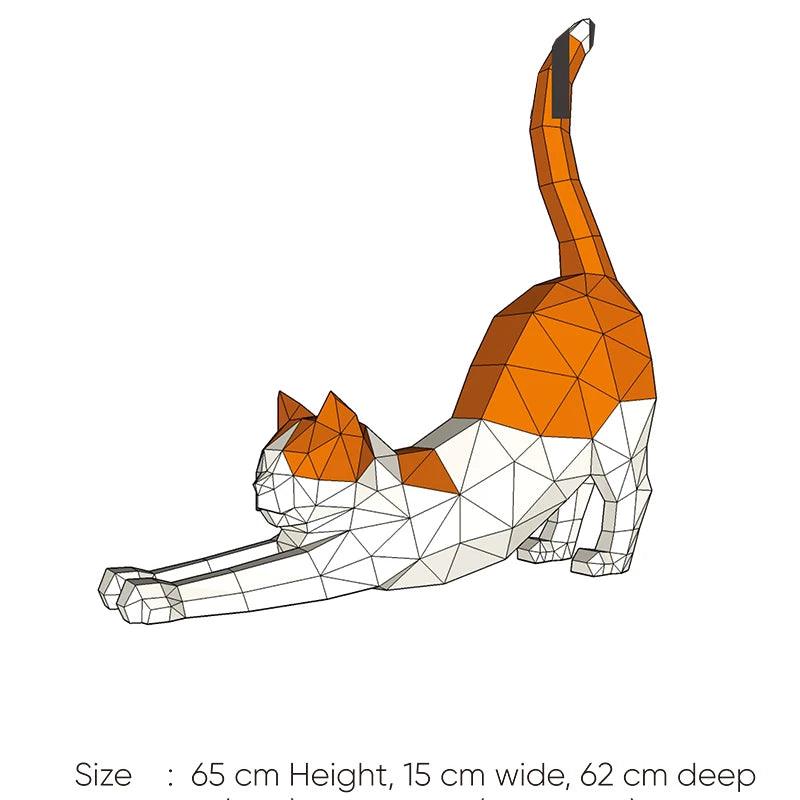 3D Katzen-Papercraft | DIY Dekoration für Kreative 5
