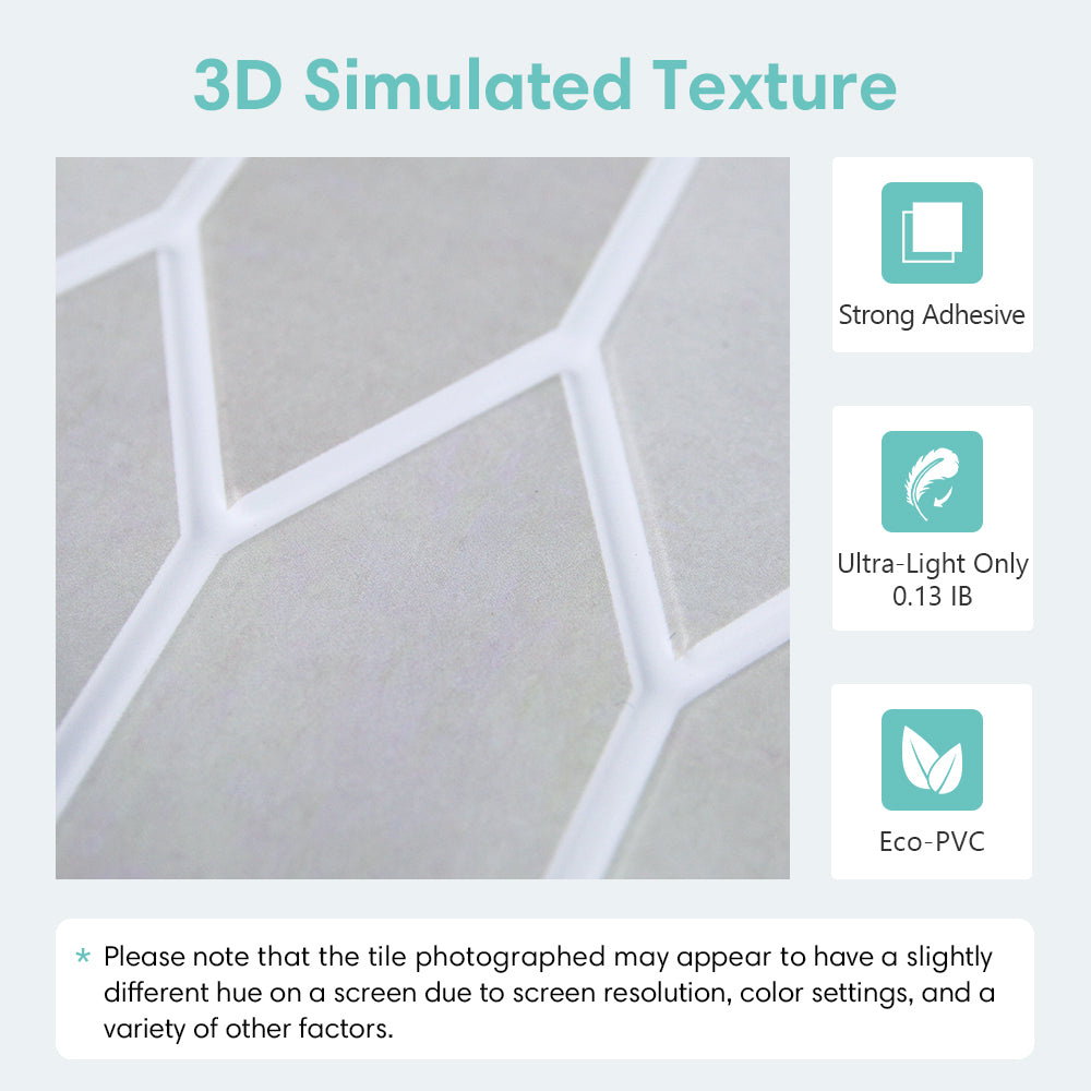 3D Mistgrau | Hexagon Wandfliesen zum Aufkleben 5