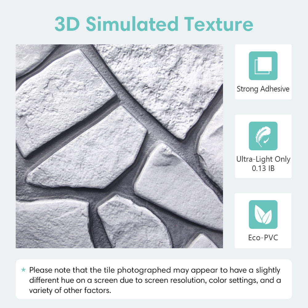 3D Sierra Sand Graue Kalkstein Wandfliesen | Selbstklebende Fliesen 6