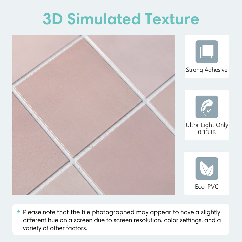 3D Staubrosa | Peel and Stick Wandfliesen 5
