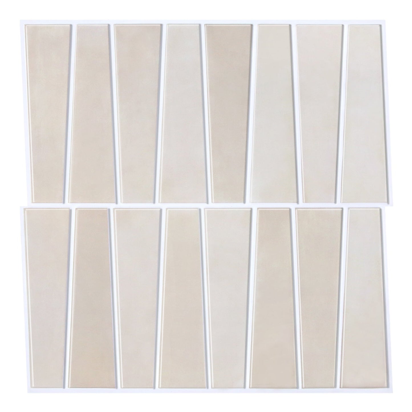 3D Trapez Creme | Selbstklebende Wandfliesen kaufen 0