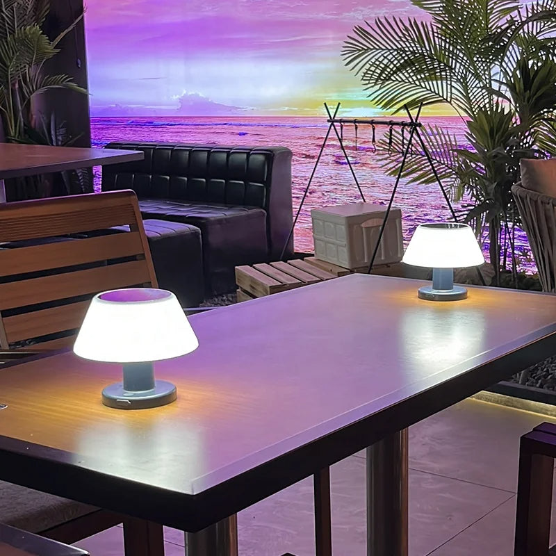 Solari Tischlampe | Kabellose LED Tischleuchte, Wiederaufladbar, Wasserdicht, Für Innen- und Außenbereich, Modernes Design-4