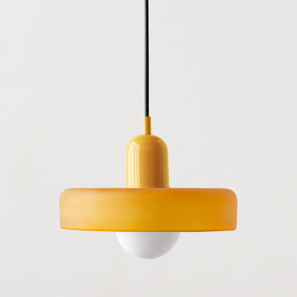 Variant image for Bauhaus Pendelleuchte aus Farbglas – Moderne Hängelampe für Esszimmer | D25/D35 cm, Verstellbare Höhe, Kunstvolles Design-35