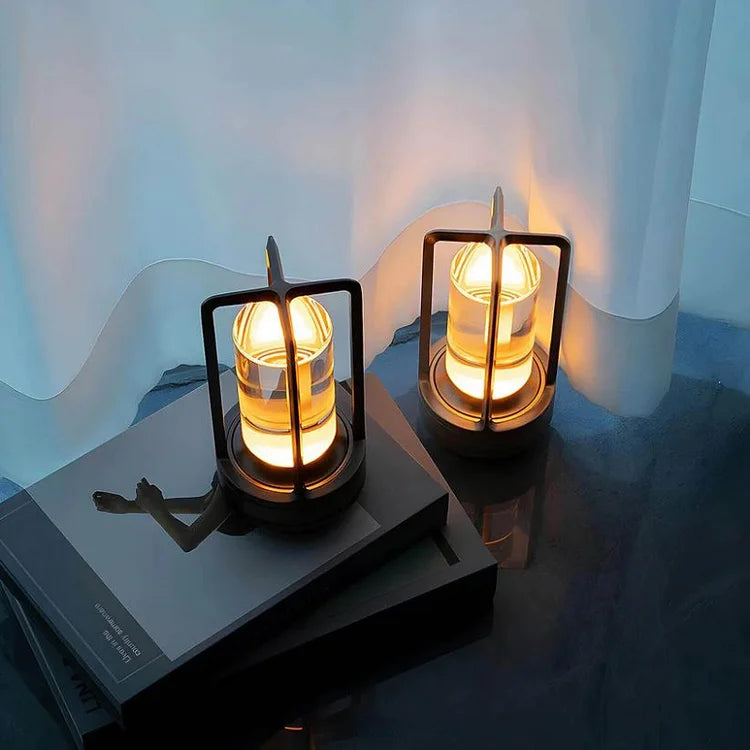 Klara Kristall-Tischlampe mit Touch-Panel und USB-Anschluss – Wiederaufladbare Nachttischlampe für Innen und Außen, 3-Farben-Dimmbar-3