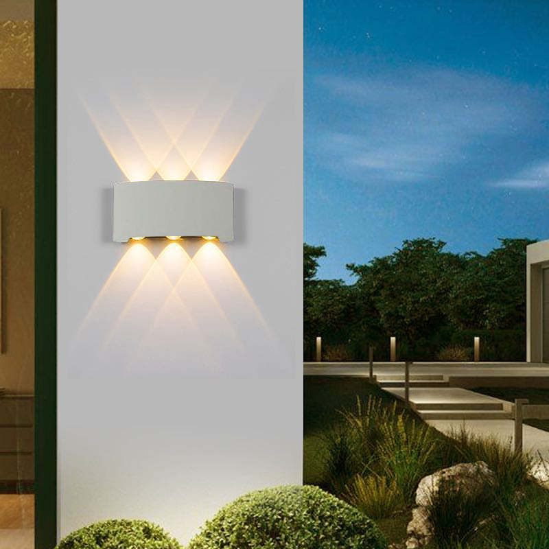 Variant image for Moderne Wasserdichte LED-Außenwandleuchte aus Aluminium | Stilvolles Design mit Einzigartiger Lichtverteilung, 4W-12W-4