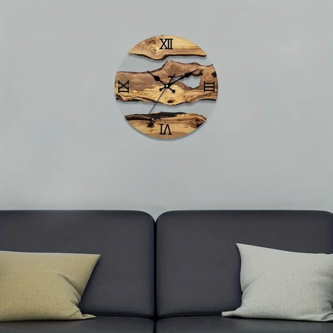 Grane | Moderne Schwarze Wanduhr 30 cm aus Acryl 4