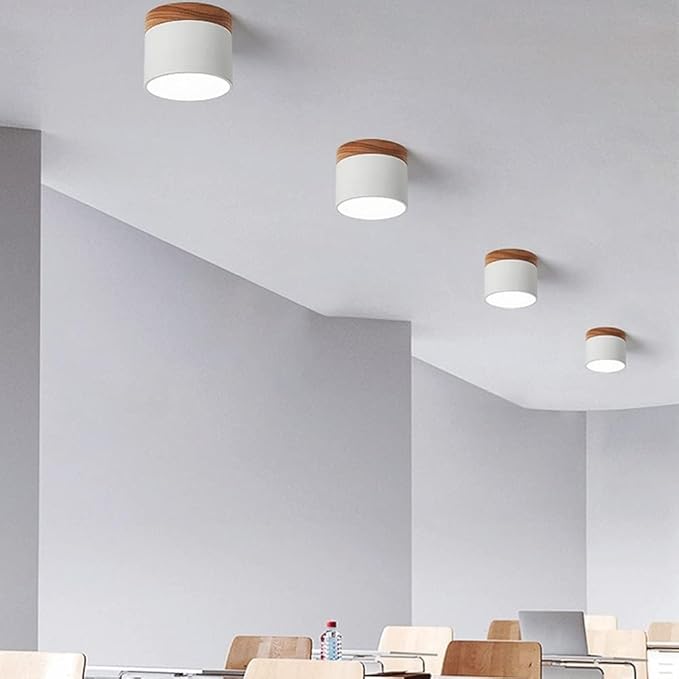 Skandinavische LED-Deckenleuchte im Zylinderdesign | Energieeffiziente Deckenlampe für Wohnzimmer und Flure-3