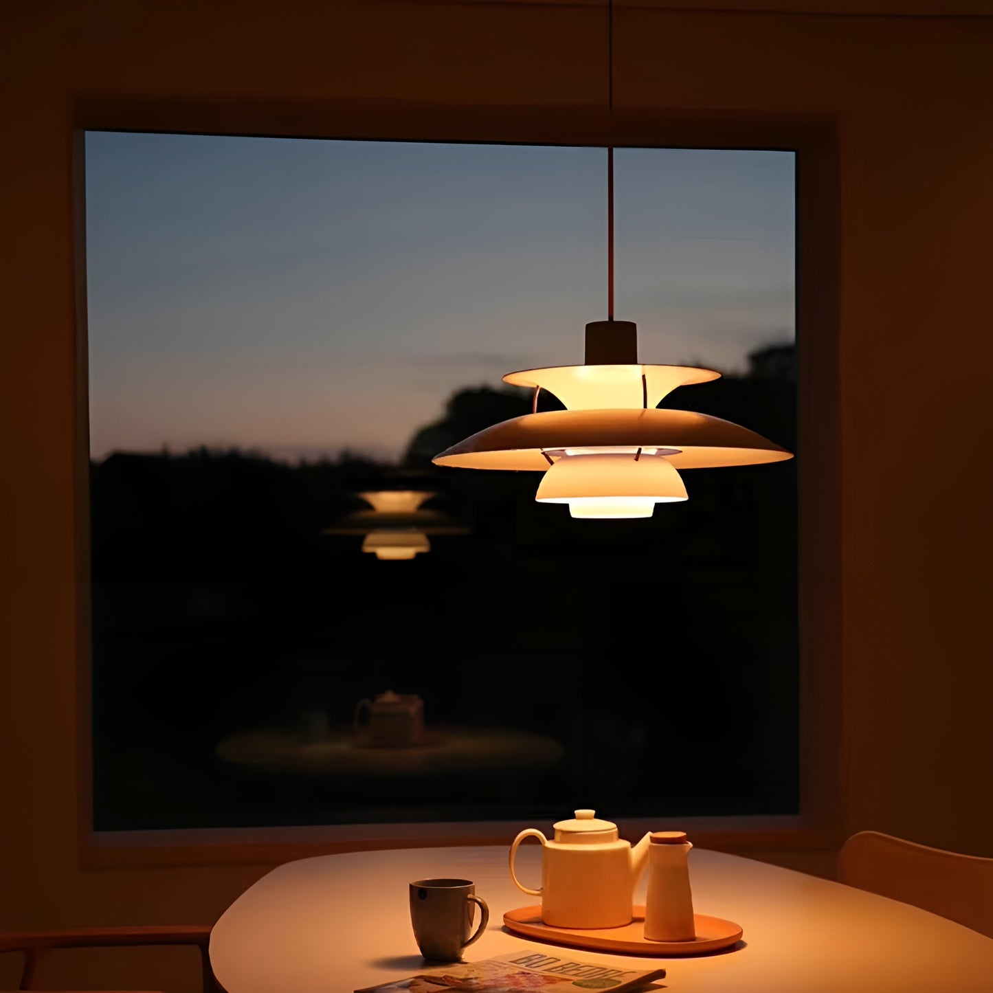Skyglow | Pendelleuchte mit einstellbarer LED-Beleuchtung - skandinavisches Design für Wohnzimmer und Esszimmer