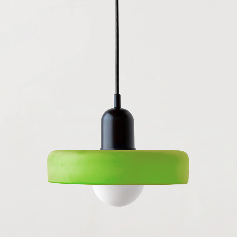 Variant image for Bauhaus Pendelleuchte aus Farbglas – Moderne Hängelampe für Esszimmer | D25/D35 cm, Verstellbare Höhe, Kunstvolles Design-17