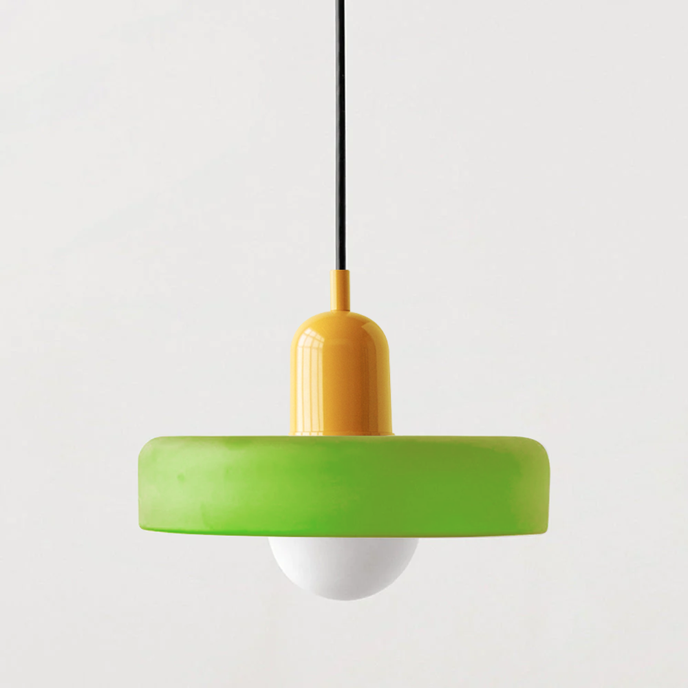 Variant image for Bauhaus Pendelleuchte aus Farbglas – Moderne Hängelampe für Esszimmer | D25/D35 cm, Verstellbare Höhe, Kunstvolles Design-23