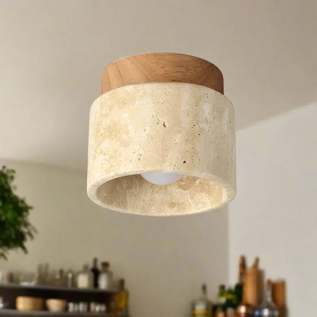 Kreative Japanische Deckenlampe im Creme-Stil | Minimalistische LED Deckenleuchte für Wohnzimmer und Schlafzimmer-6