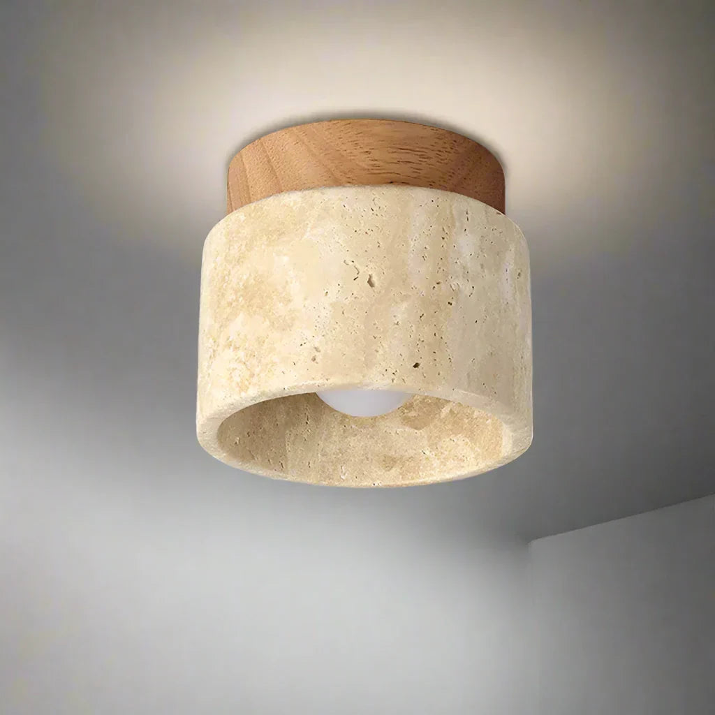 Kreative Japanische Deckenlampe im Creme-Stil | Minimalistische LED Deckenleuchte für Wohnzimmer und Schlafzimmer-4