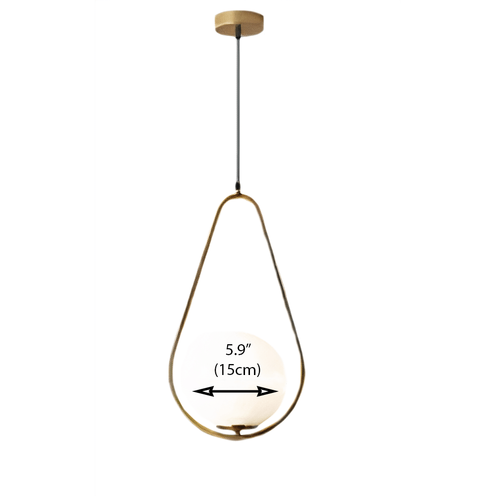 Variant image for Elegante Pendelleuchte | Hängelampe Messing 15 cm Metall-3