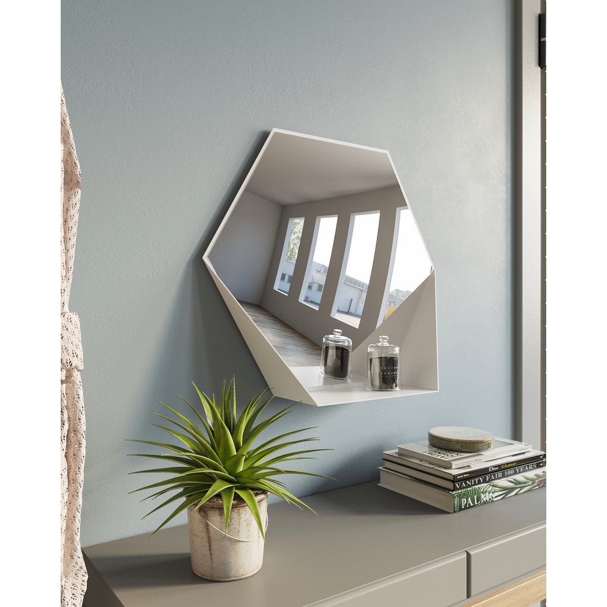Gorillz Hive Hexagon Wandspiegel – Design trifft Nachhaltigkeit