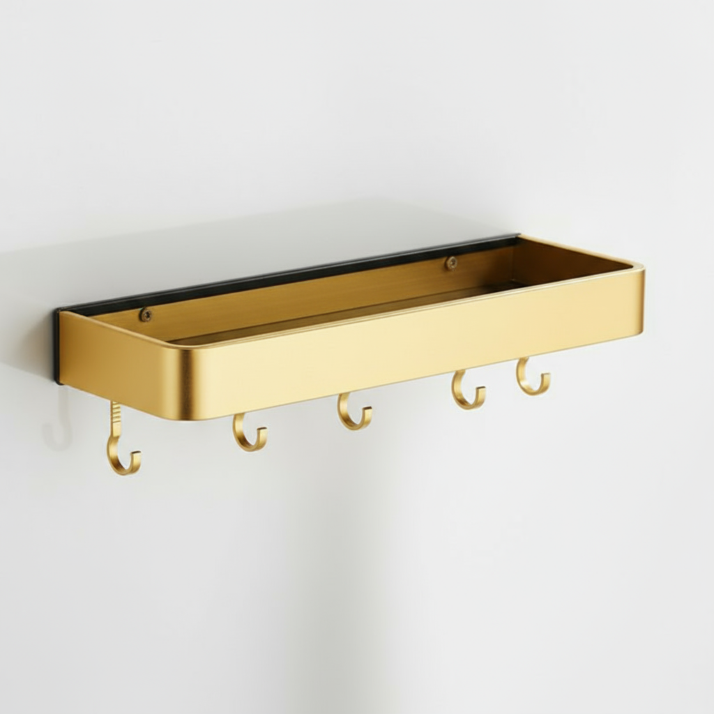 DecoShelf | modern wandrek hout voor badkamer