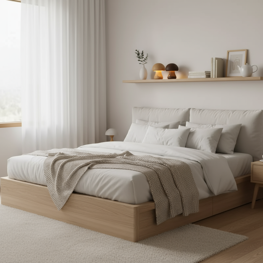 GlowShroom – Natürliche Pilzlampe aus Walnuss- oder Buchenholz