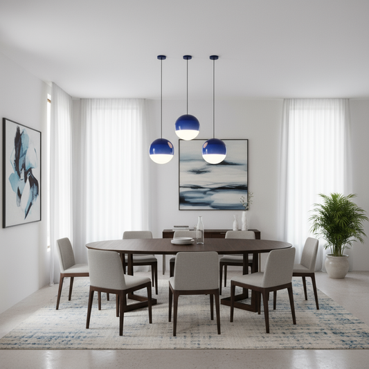 Lampada a sospensione Gradient nera | Lampada da pranzo moderna