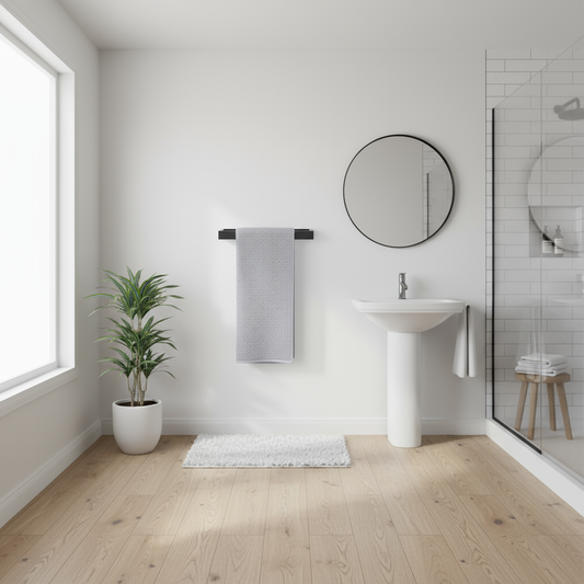 Uni-Black portasciugamani in acciaio inox | montaggio a parete