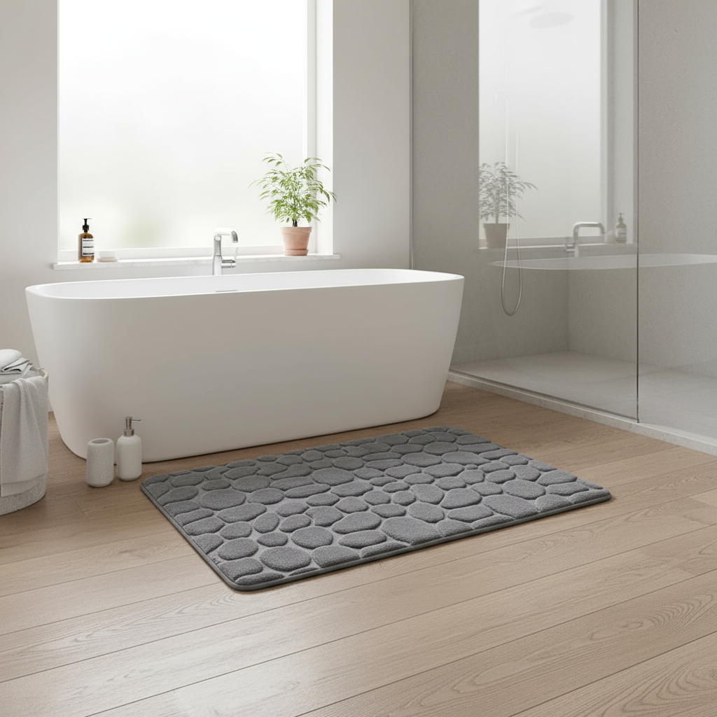 CobbleSoft 3D badkamermat | antislip badkamermat 40x60cm