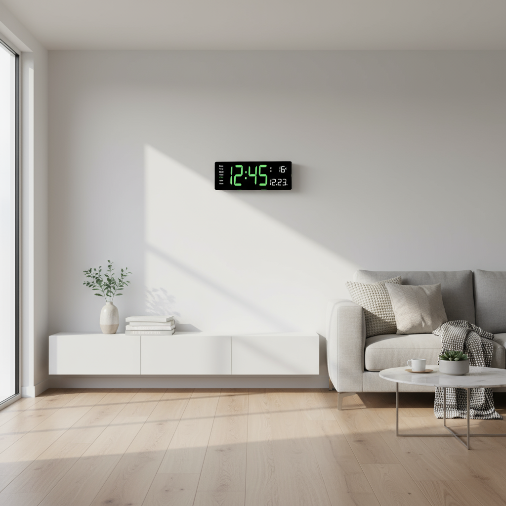 Bunte Acryl Digitaluhr | Moderne LED Uhr mit USB