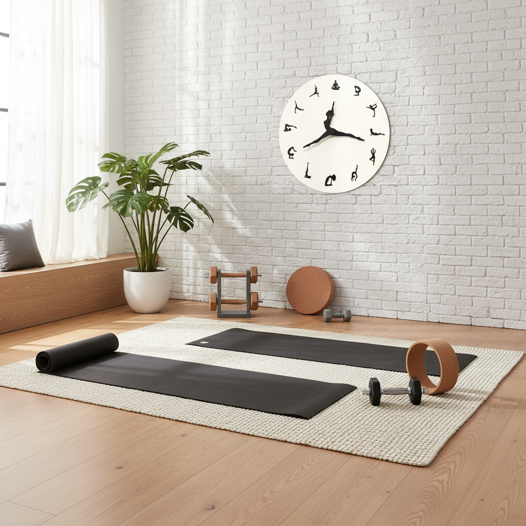 YogaWatch | Wanduhr Holz 30 cm Acryl Modern