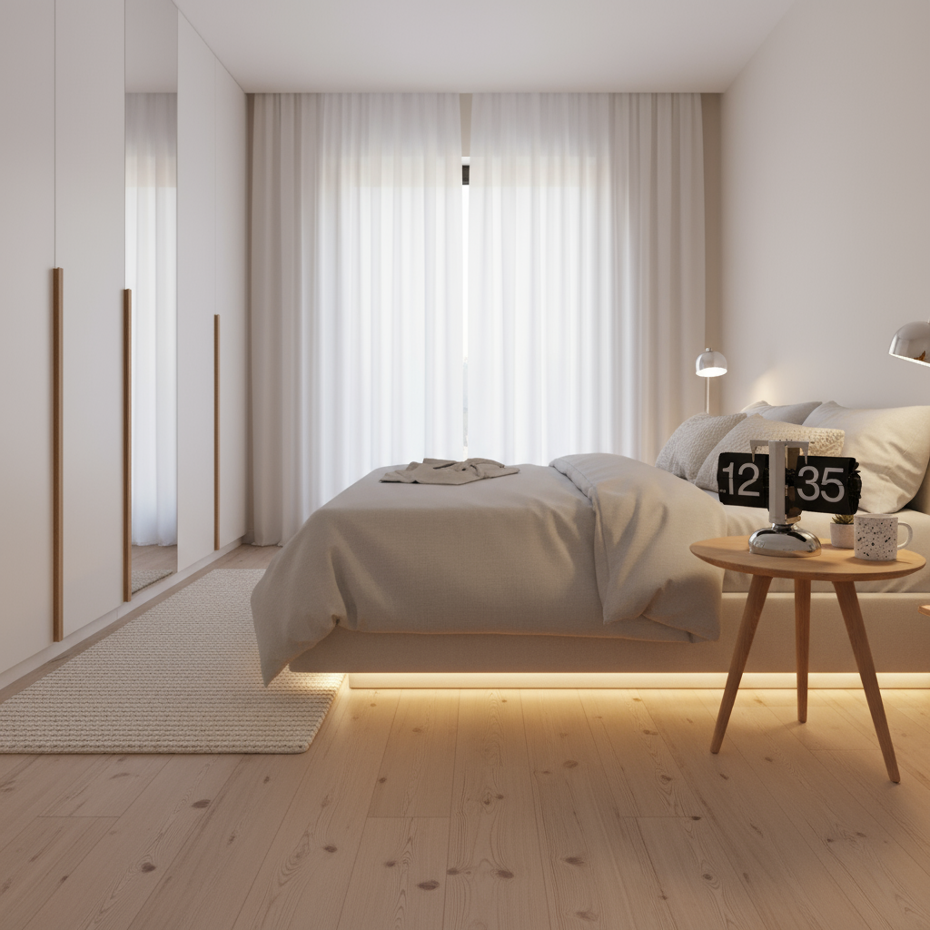 Minimalist flip clock with automatic page turning