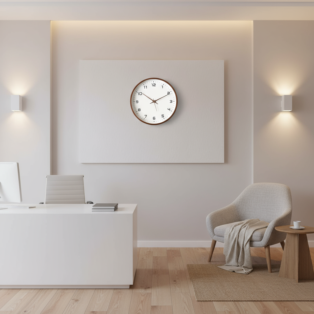 Waldland | Moderne Holz Wanduhr für Wohnzimmer und Küche