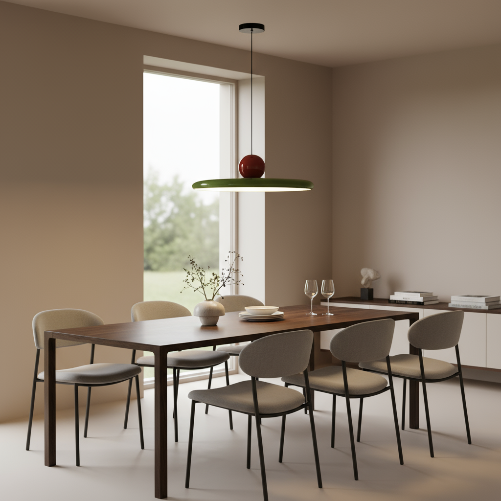 Evalance | Hanglamp Rood 30 cm Metaal voor Eettafel