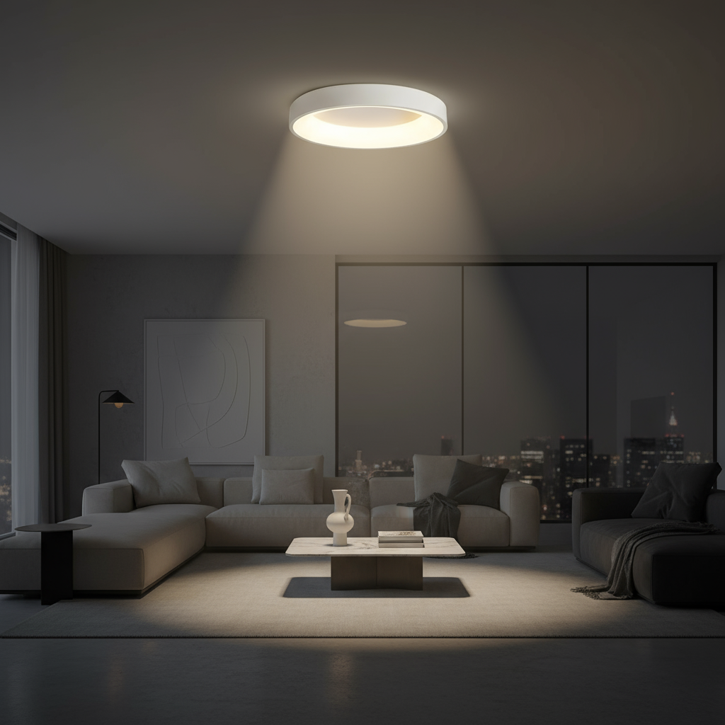 Noordse ronde LED-plafondlamp | plafondlamp woonkamer