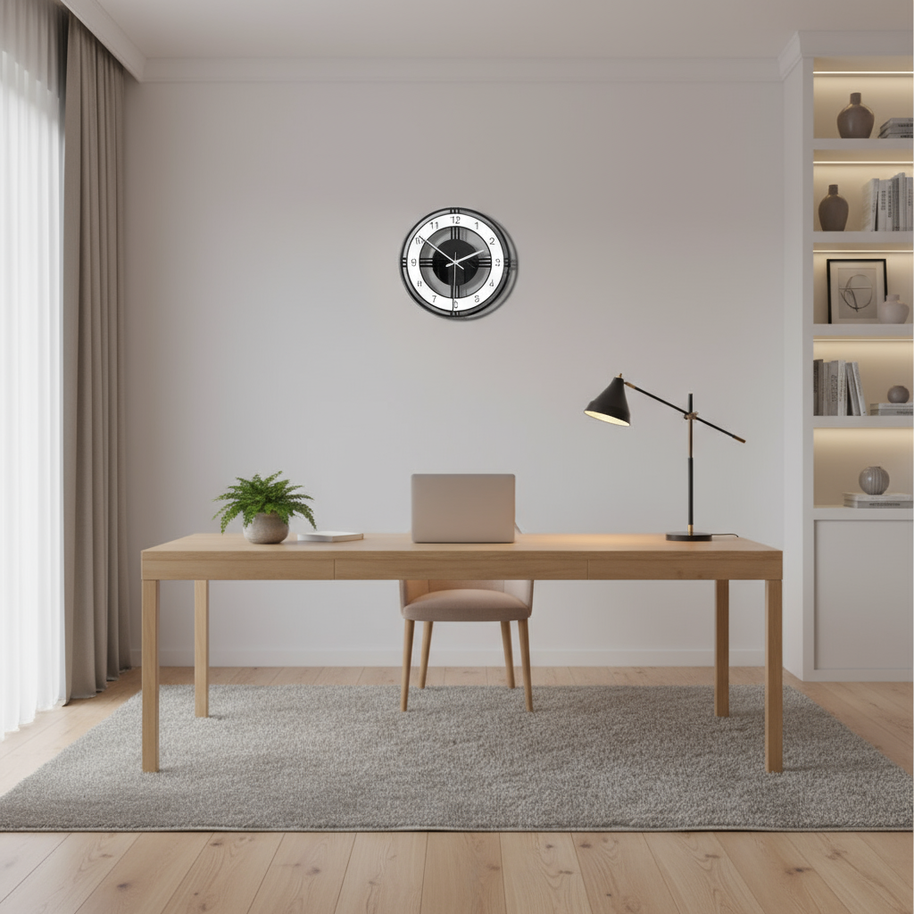 Große Wanduhr Schwarz | Moderne Wandgestaltung