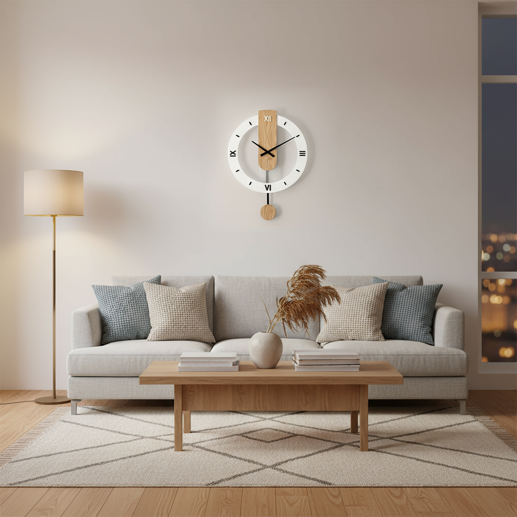 Ritma Wanduhr Groß aus Holz | Moderne Wanddekoration