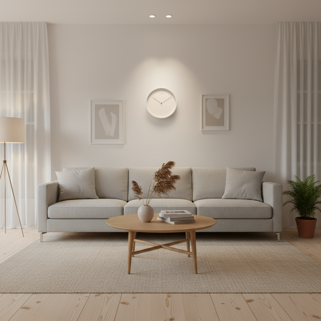 Circ O'Clock – Moderne Wanduhr Schwarz mit Geräuschlosem Uhrwerk