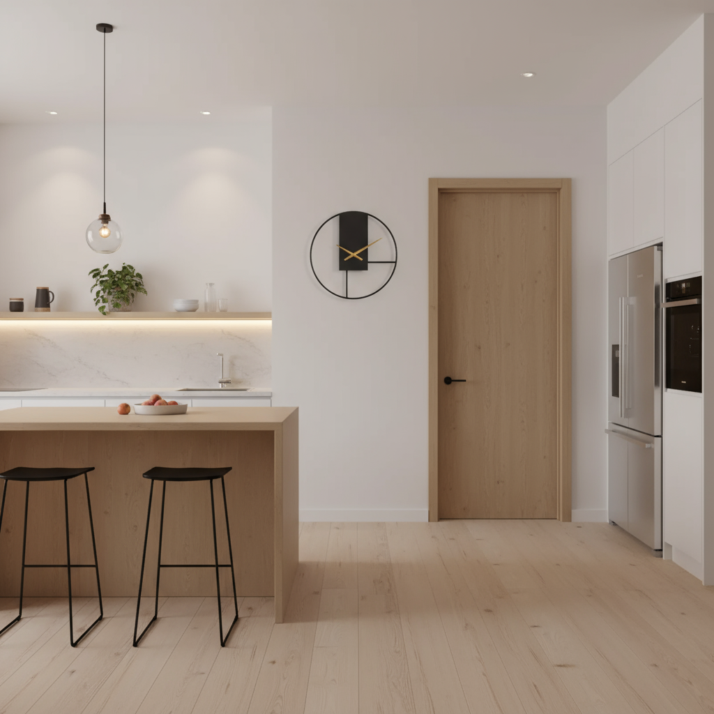 Aurum | Große Wanduhr Modern Schwarz 40 cm Minimalistisch